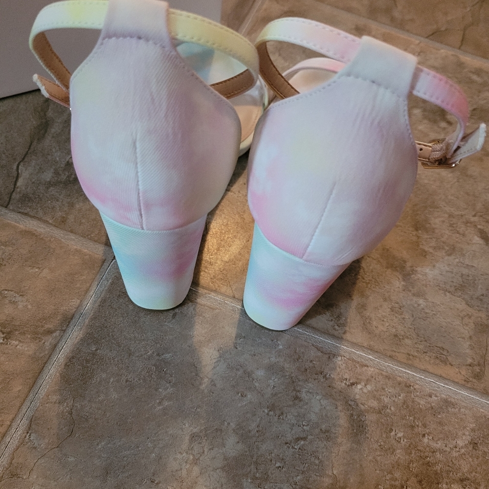 Nib Justfab Lorelai-E Tie Dye Multi Pumps Size 12 - image 5